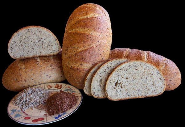 Sunflower and Flax Sourdough Bread